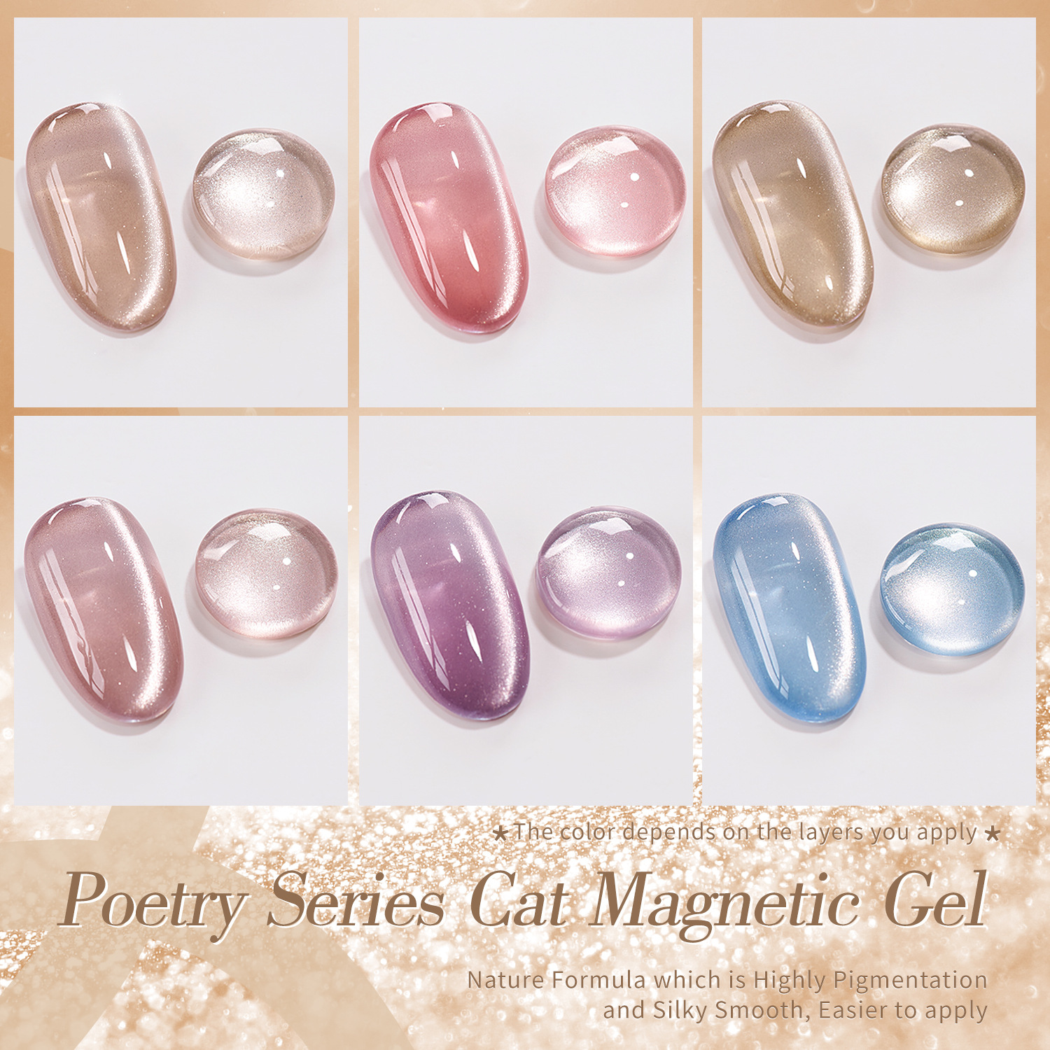 Serie de luz de luna blanca Gel de esmalte de uñas de ojo de gato Otoño e invierno Nuevo modelo de porcelana de cristal intermitente blanco Gel de ojo de gato blanco para tienda de uñas