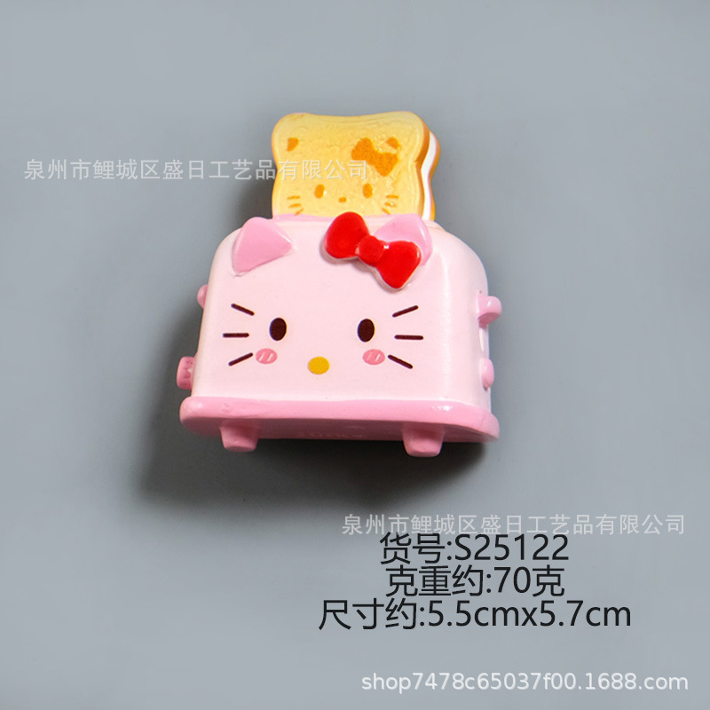 新款创意仿真食玩树脂冰箱贴3D卡通小猫系列磁性贴厂家批发|undefined