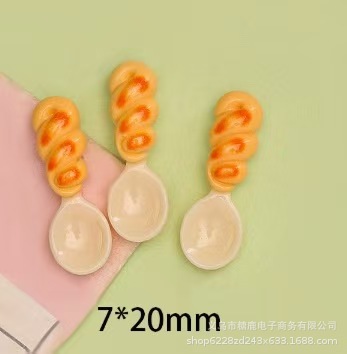 ミニ食人種ナイフフォークスプーン食人種樹脂アクセサリークリームヘアクリップ携帯ケース冷蔵庫キーホルダー