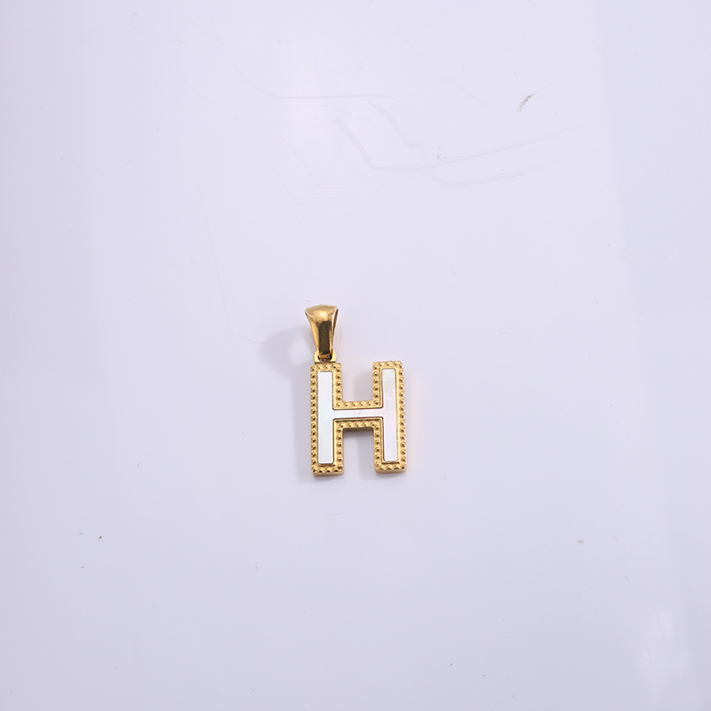 Nuevo caliente 26 letras inglesas collar pulsera colgante de acero titanio personalidad letras goteando accesorios colgante