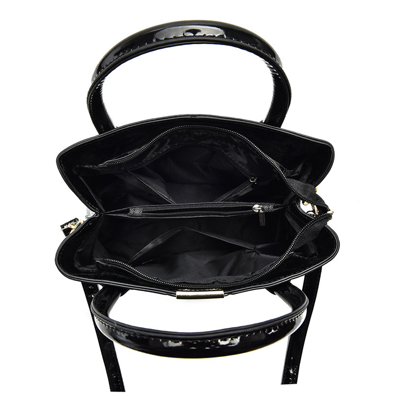 Bolso de mano de cuero brillante con diseño de piedras, modelo 2025, bolso sencillo para mujer, bolso de hombro y bandolera de gran capacidad, bolso imprescindible.