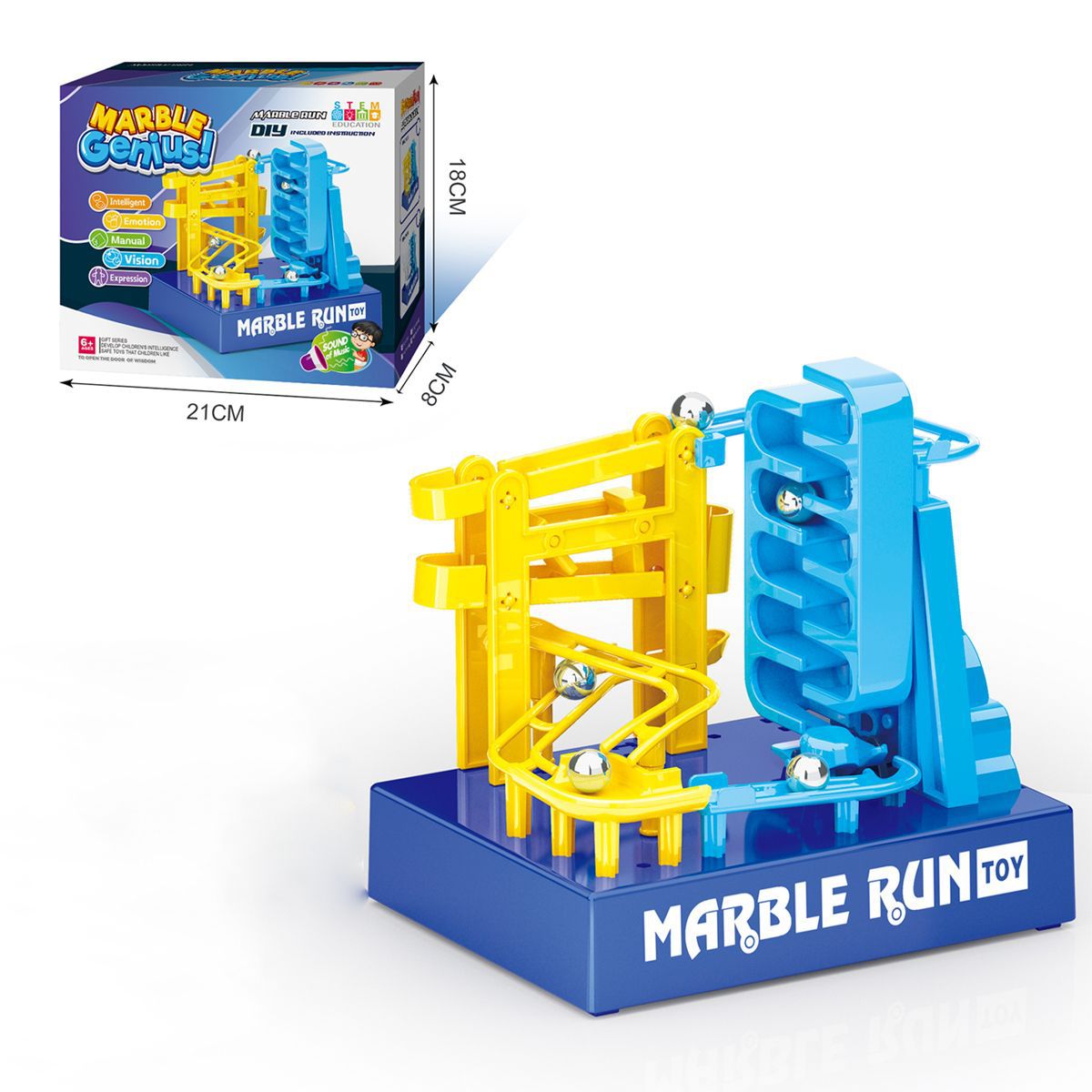 Educación temprana para niños DIY autoinstalado inteligencia pista de pelota juguete música eléctrica STEM Ciencia y Educación juguete