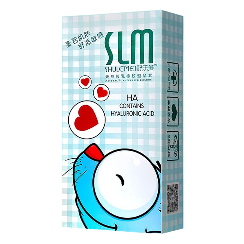 Shulemei 100 unids condón de ácido hialurónico ultra-Delgado hombres suministros para adultos bienes genuinos envío gratuito al por mayor