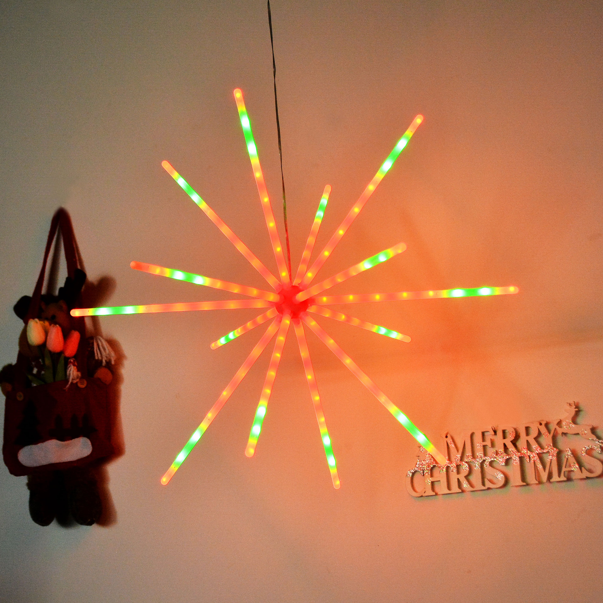 智能LED爆炸星草坪灯 烟花灯户外防水蒲公英灯花园景观灯节日灯