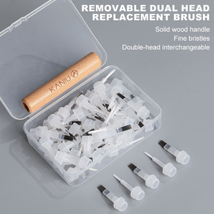 Cross-Border Customized Nail Polish Gel Special Replaceable Brush for Applying Nail Polish Without Deformation Round Head Disposable Spare Brush Head
