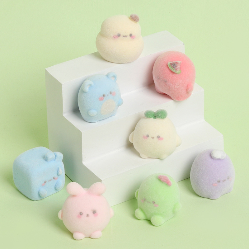 Resin Flocking Small Dumplings, Cute Little Animals, Cute DIY Jewelry Accessories, Desktop Car Ornaments, Dolls