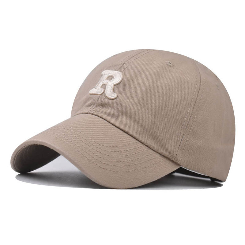 Nueva letra R extra grande gorra de profundización bordada de algodón gorra de béisbol para hombres y mujeres gorra de pico al aire libre