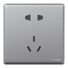 Schneider five-hole Jane Platinum smoke gray switch socket concealed type 86 home wall computer TV socket switch