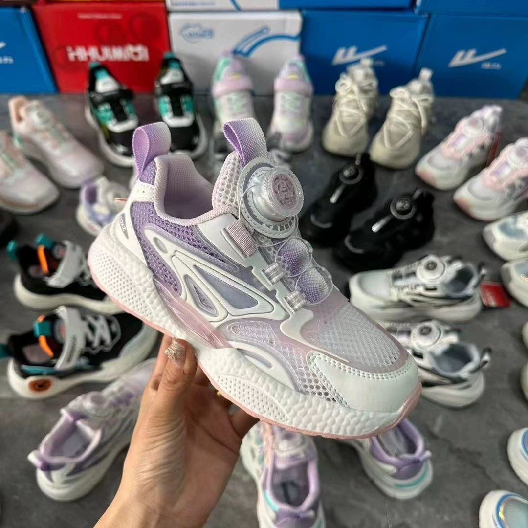 Spring and summer single mesh large children's sports shoes EVA light bottom boys and girls swivel buckle through mesh sports shoes tail goods miscellaneous items