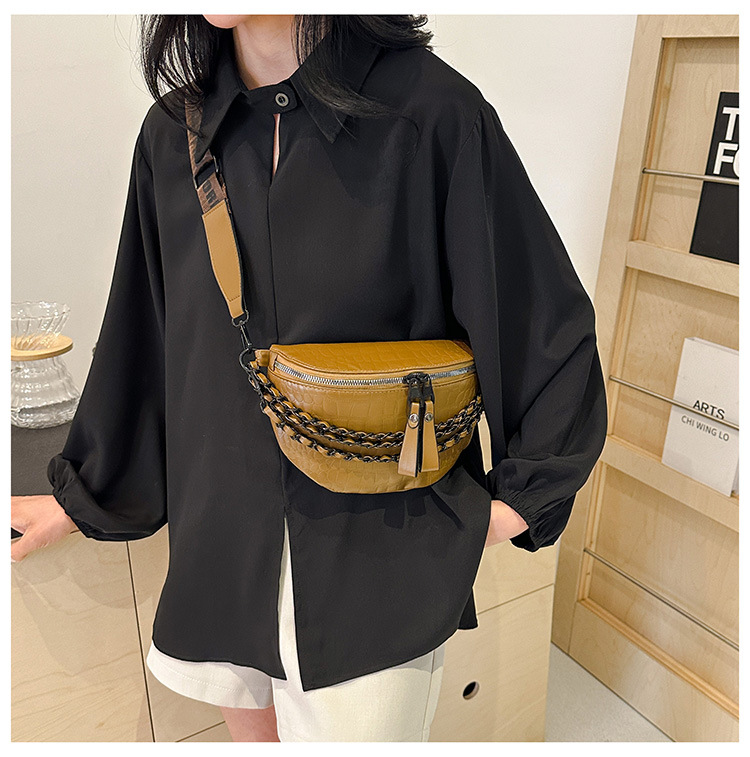 Super Hot Chest 2024 Nuova Moda Coreana Stile Occidentale Catena Donna Vita Larga Cinghia Monospalla Tracolla_voghion.com