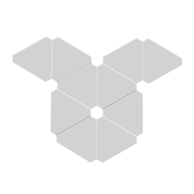 Lámpara de empalme triángulo lámpara de captación de sonido Placa de luz extraña lámpara cuántica e-sports control de voz inteligente hogar TV Fondo atmósfera lámpara