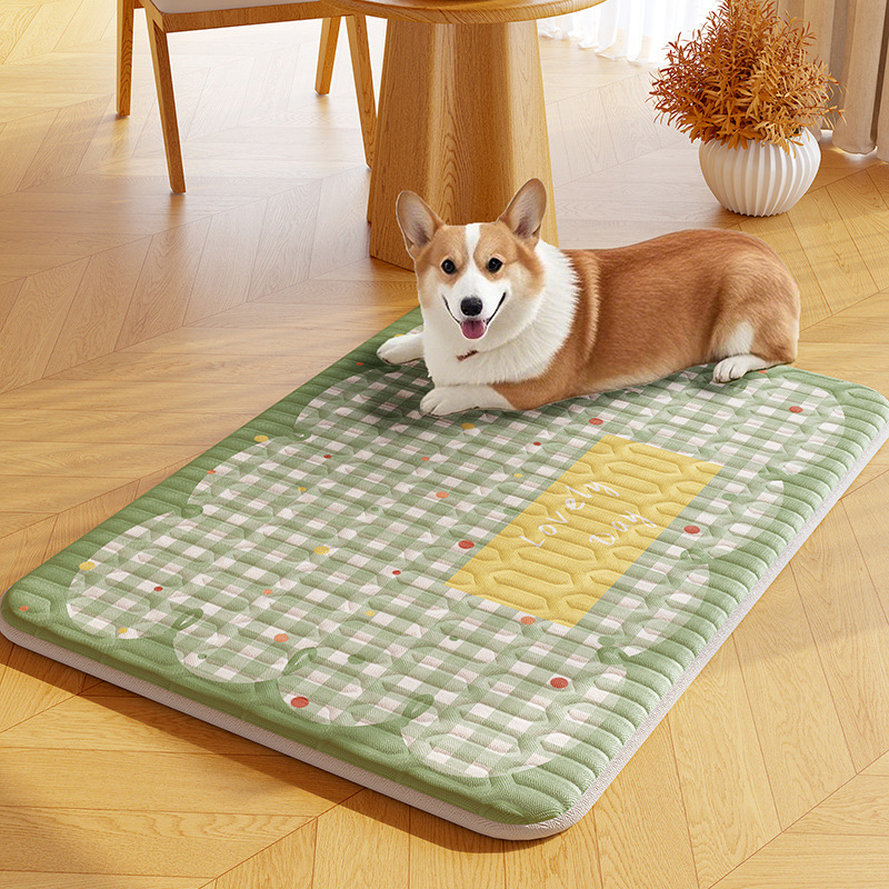 Alfombrilla de hielo para mascotas de verano, alfombrilla para perros, seda de hielo lavable a máquina, alfombrilla para dormir para perros y gatos