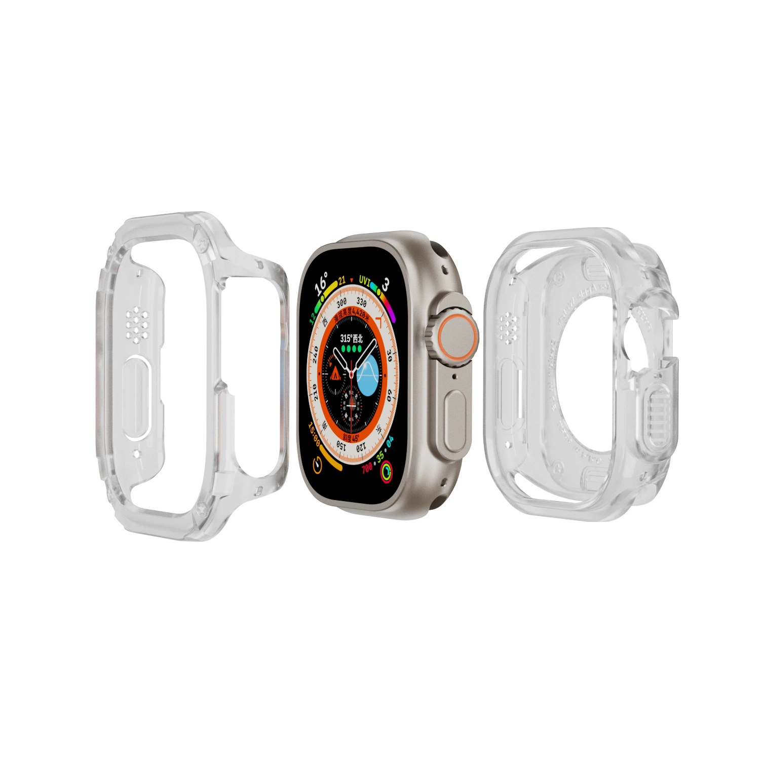 Подходит для Apple Watch 10-го поколения защитная крышка чехол для Apple PC+TPU IWATCH456789 поколения