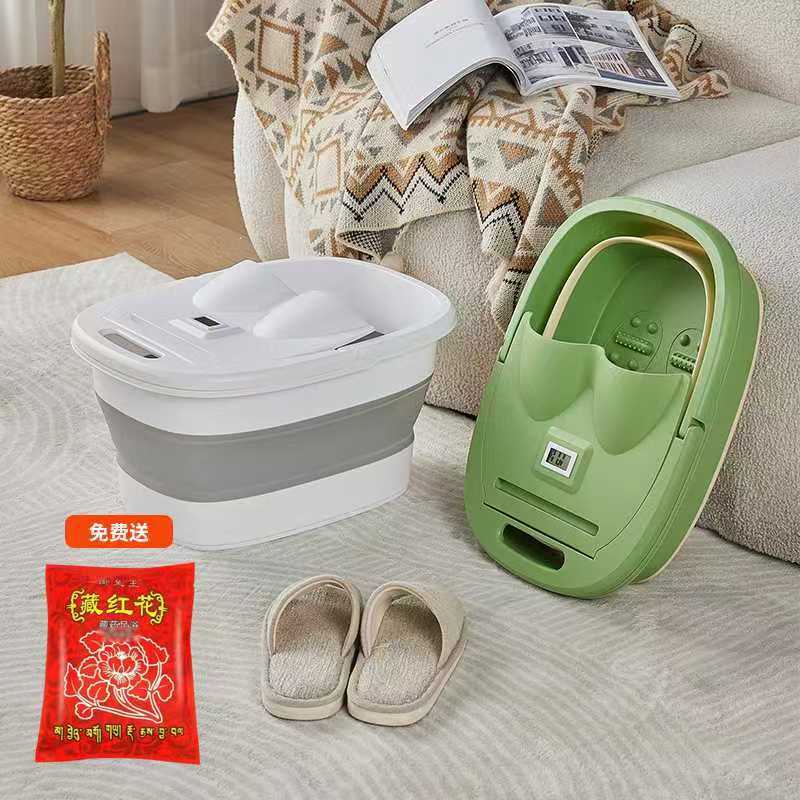 Cubo de baño de pies plegable, baño de pies de plástico, baño de pies grueso, baño de pies, baño de pies, baño de pies, baño de pies, baño de pies para adultos en casa