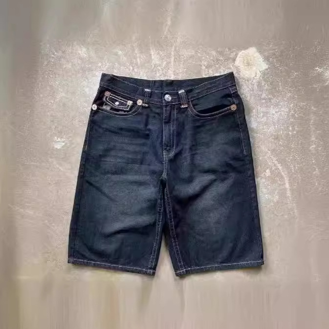 Cross Border American Style Trendy Brand 2024 Summer New Style Retro Washed Hip Hop Street Men's Loose Jeans Shorts