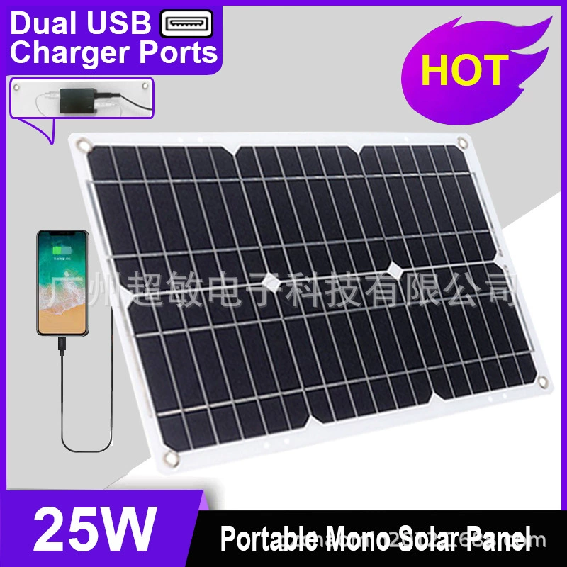 Handheld travel power supply solar-powered, set, controller, 25W, 500W