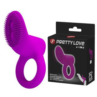 Baile Touch Collar Black Purple Men's Silicone Vibration Ring Adult 210147