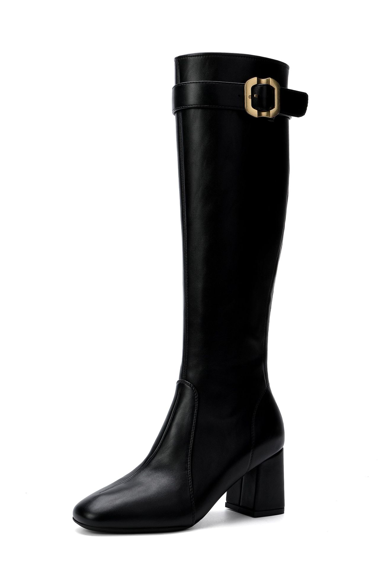 Black fleece-lined [heel height 7cm] / 34