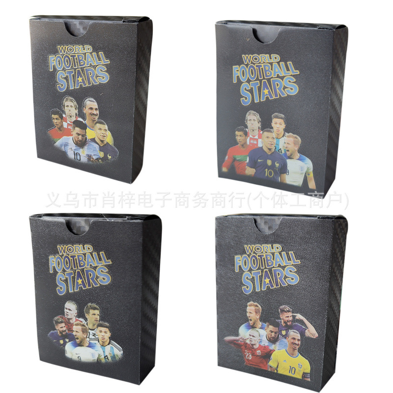 Tarjetas transfronterizas Europa League Tarjetas Estrellas de la Copa del Mundo Tarjetas Estrellas Periféricas Tarjetas de fútbol Inglés 55 Tarjetas de lámina de oro