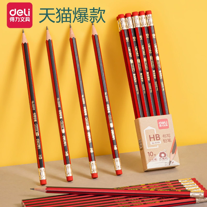 Гастроном карандаш 10 детей учеников начальной школы деревянный карандаш эскиз рисунок карандаш HB резиновый головной карандаш оптом