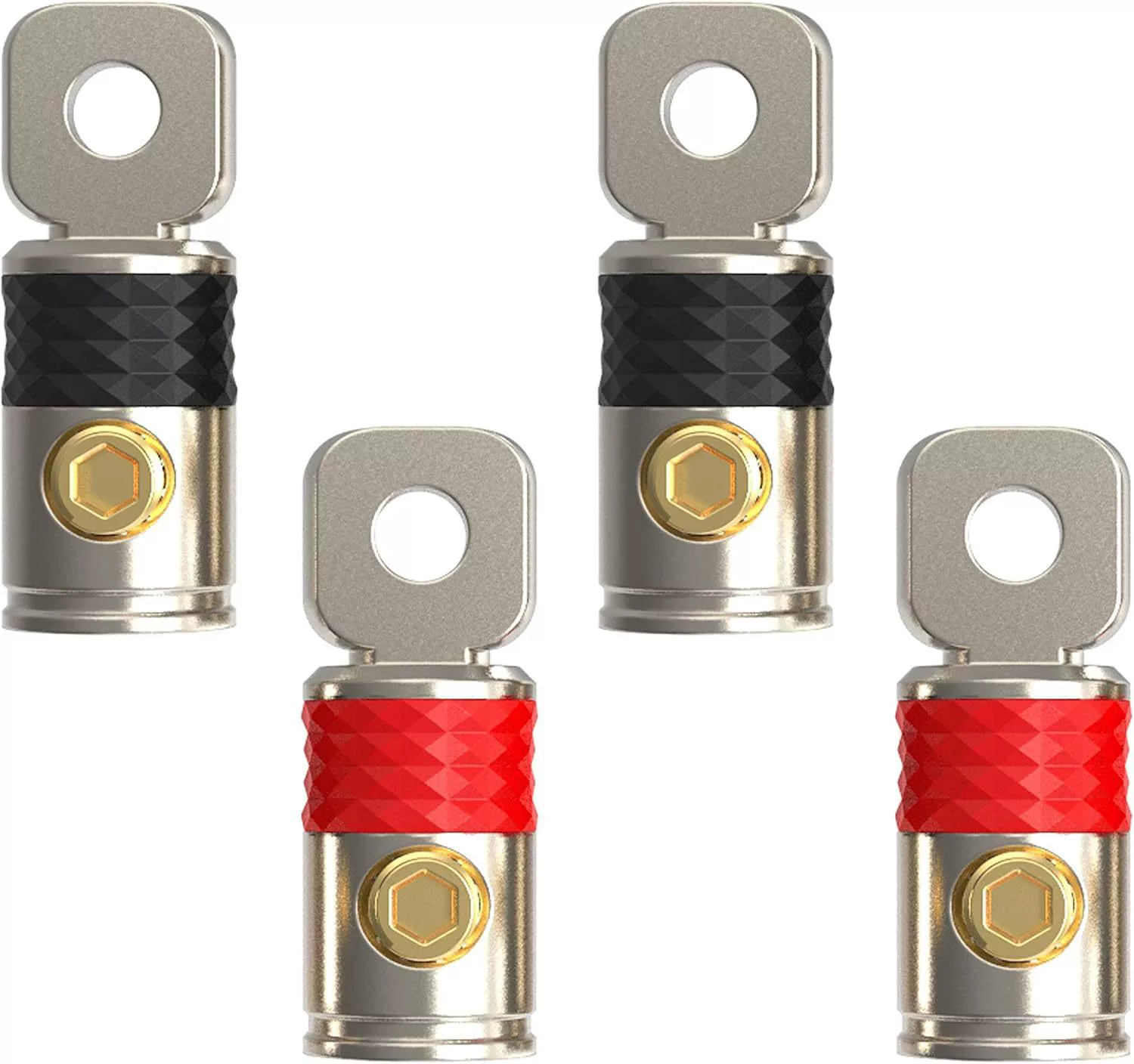 ROCKRIX 1 \/0 AWG Gauge 100% Copper Ring Set Screw Battery Co