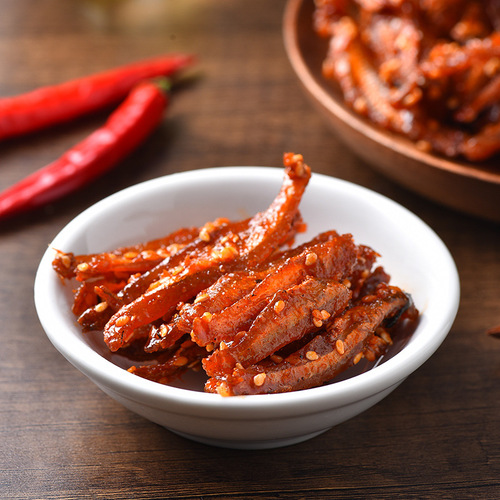 Spicy Silver Fish Fillets 500g, Small Fish Dried, Small Packaging Ready-to-Eat, Bulk, Beihai Specialty Seafood Snack