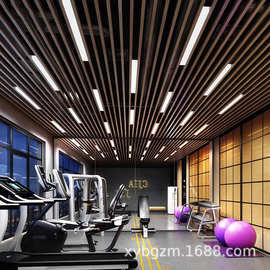 led办公灯办公室吊灯写字楼商场餐厅灯方通灯吸顶条形灯led长条灯