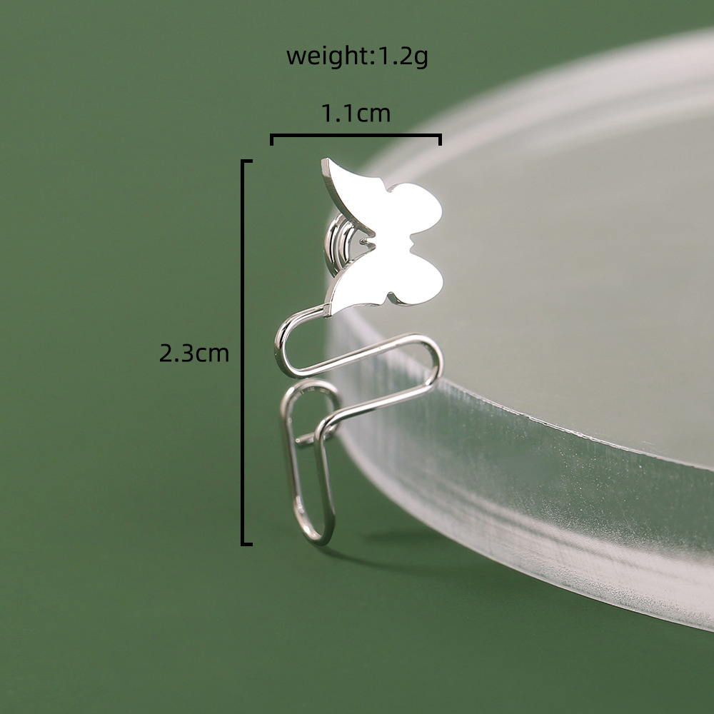 Neuer Nicht Poröser Piercing Nasenring Aus Edelstahl Geometrische Fünfzackige Stern-nasendekoration display picture 9