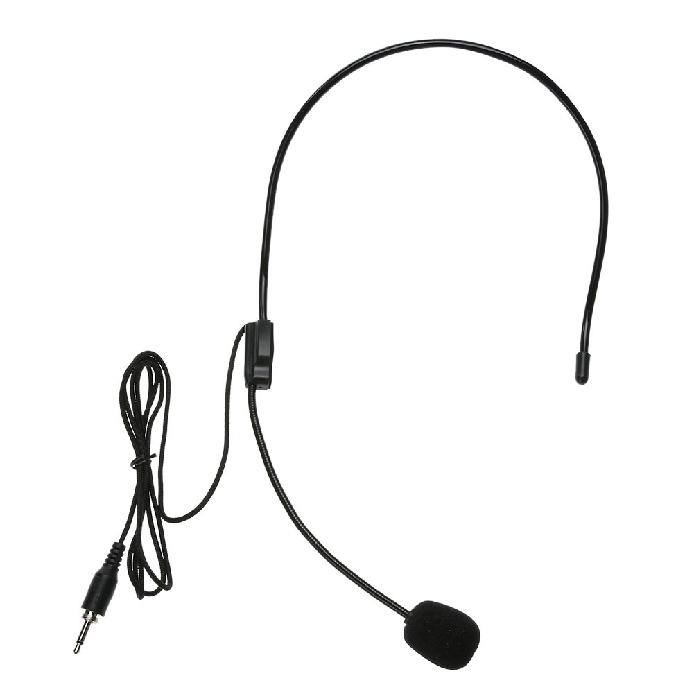 Threaded Head-mounted Mark Tour Guide Conference Teacher Microphone Braided Line Amplification Microphone Screw Mouth 3.5mm Head-mounted Microphone