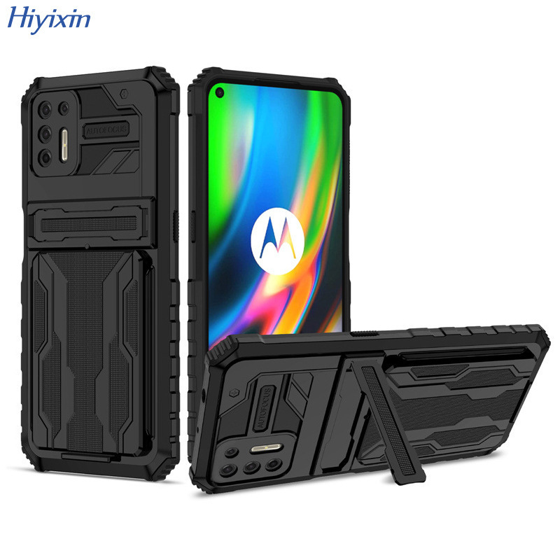 New applicable to Motorola G9Plus card holder drop-resistant cover Moto G30 Diamond Card Holder phone case