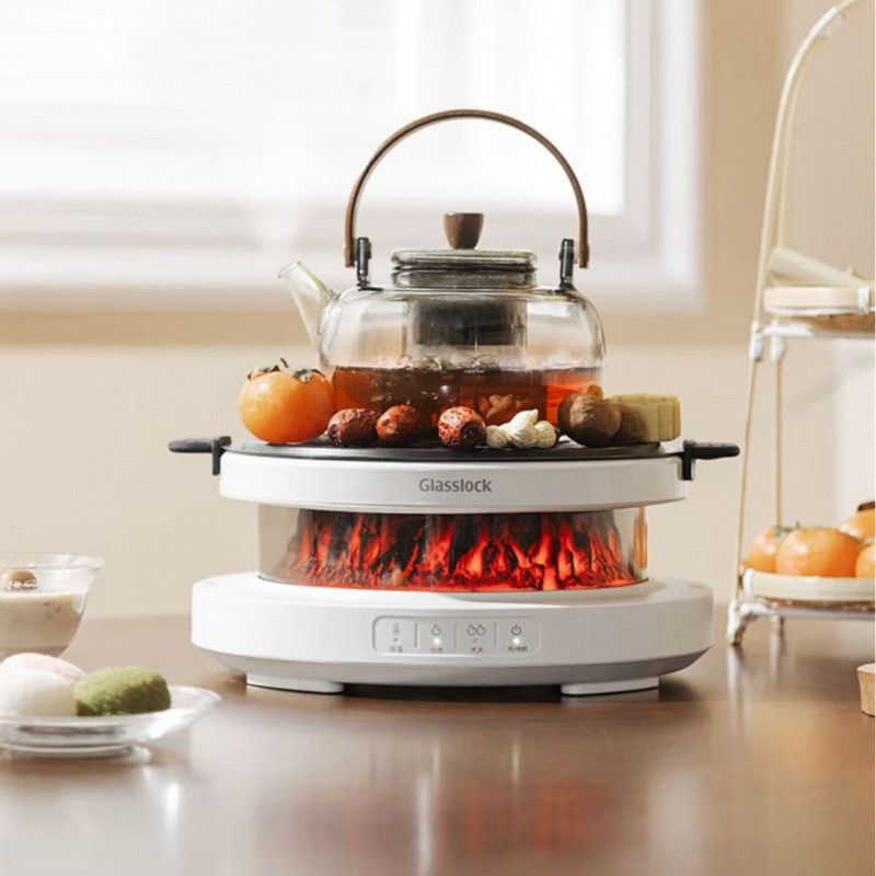 Glasslock Simulated Charcoal Stove Tea Set Health Pot Constant Temperature Electric Ceramic Stove Smokeless Tea Making