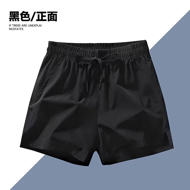 Pantalones cortos deportivos para hombres, maratón de carrera de secado rápido, fitness, pista y campo, seda de hielo, pantalones transpirables de tres puntos, comercio exterior de verano, venta al por mayor transfronteriza