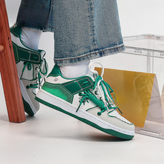 2024春秋新款國風麻將情侶款板鞋女百搭透氣德訓復古運動休閒鞋