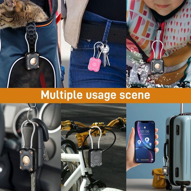 防水Airtag保護ケースカバー適用アップルAirTag紛失防止器ワイヤーロック本棚ロックスーツケース|undefined