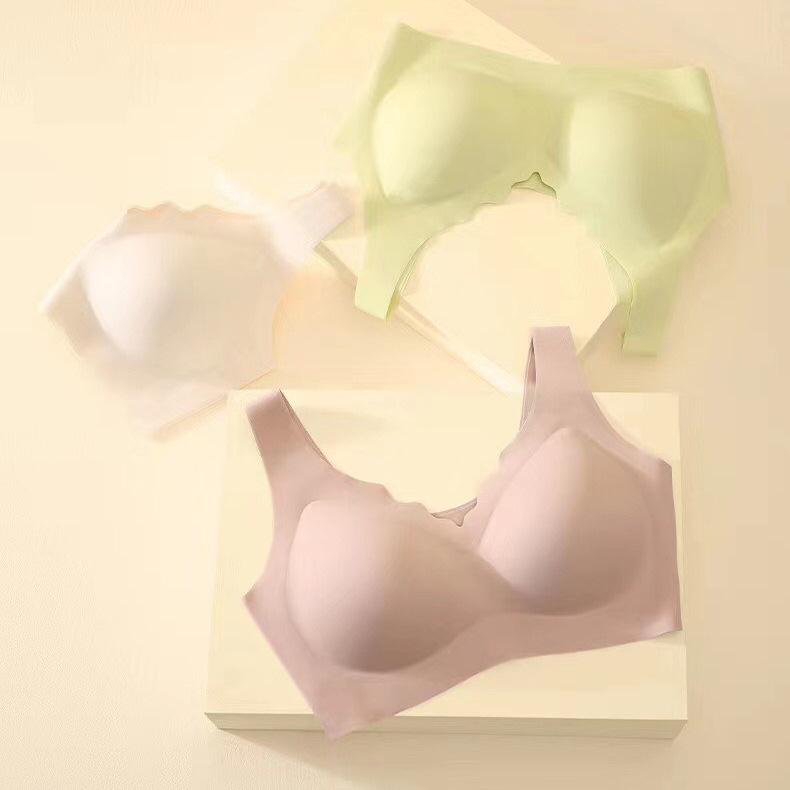 997 cómoda ropa interior desnuda sin costuras brillante estilo chaleco banda ancha sin tamaño A-C Copa sin sentido sujetador deportivo
