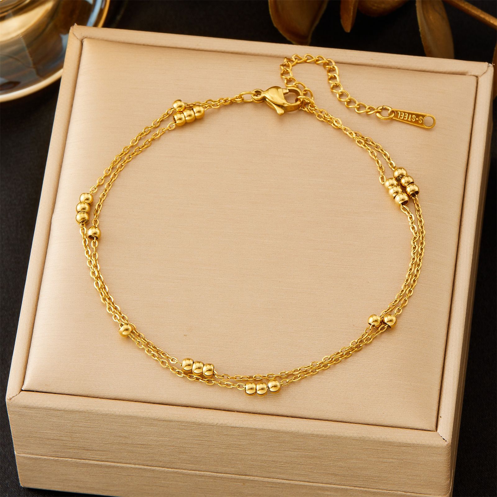 Nueva pulsera de acero de titanio transfronteriza moda universal transmisión en vivo caliente mujer delicada sensación de alta calidad joyería universal image 2