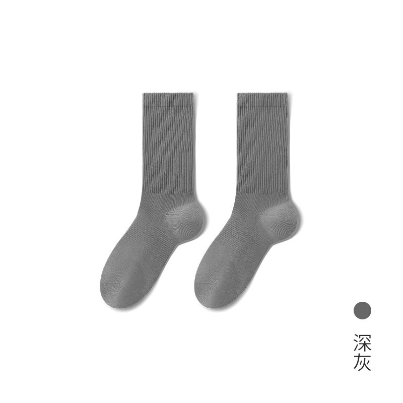 纯棉袜子女款中筒袜秋冬季微压显瘦轻运动袜吸汗抑菌防臭无骨长袜|undefined
