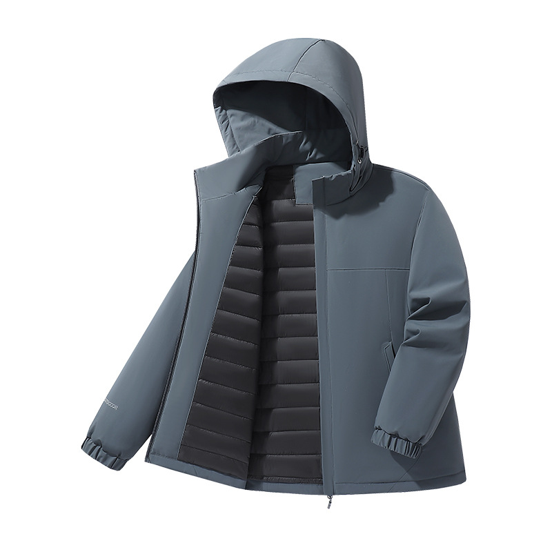 New autumn and winter hiking jacket, windproof, outdoor casual windbreaker, with a hidden pocket, made of elastic fabric, high quality, and available in plus sizes