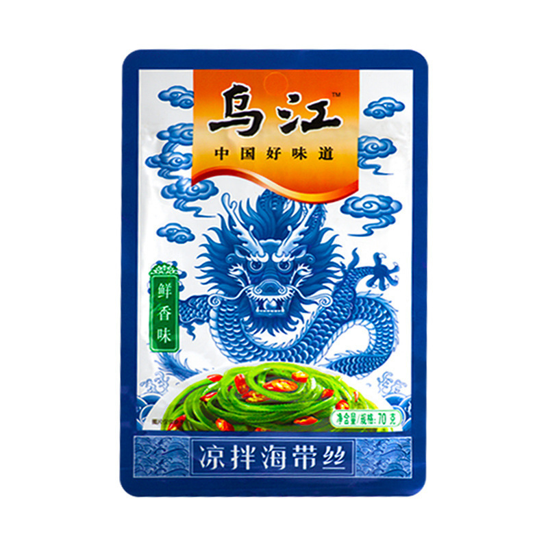 榨菜乌江培凌批发70g清爽鲜脆轻盐微辣麻辣榨菜丝海带丝萝卜整箱|undefined