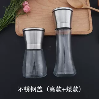 304不锈钢胡椒旋转式研磨器手动研磨瓶家用胡椒粉花椒研磨工厂