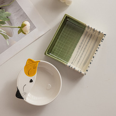 新しい中国風のプレート、陶器のボウル、食器、ソースプレート、手描きの特殊な形の小皿、ホテルのフルーツコールドディッシュプレート