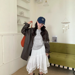 【You Think】十三行时尚通勤气质简约设计感宽松百搭皮衣外套女-阿里巴巴