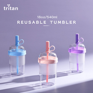 2026�¿�540ml Tritan���ܱ��̲豭���ȱ���ɫ�羳��y����ˮ��