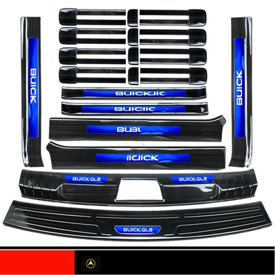 Dekorativ pedal başlıqları – 28t Guard Plate - sku09-652t-black-titanium-blue-label-threshold-strip-rear-guard-track-20-pieces