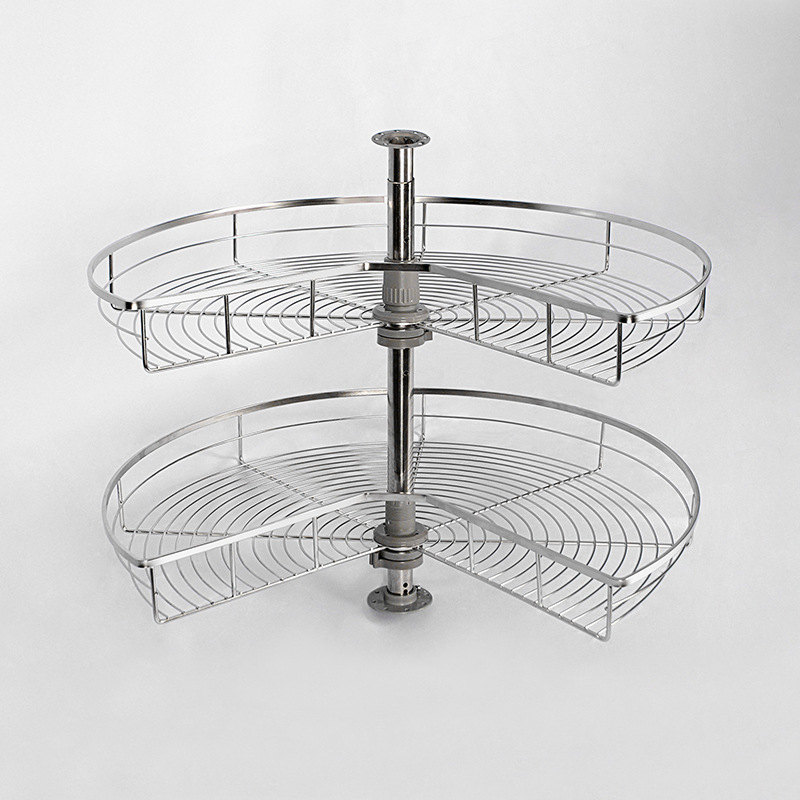 270 grados de acero al carbono / 201 / 304 acero inoxidable giratorio de esquina de la cesta de tracción gabinete de cocina al por mayor