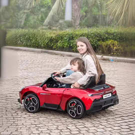 玛莎儿童电动车遥控汽车双人玩具车可坐大人小孩宝宝高端童车