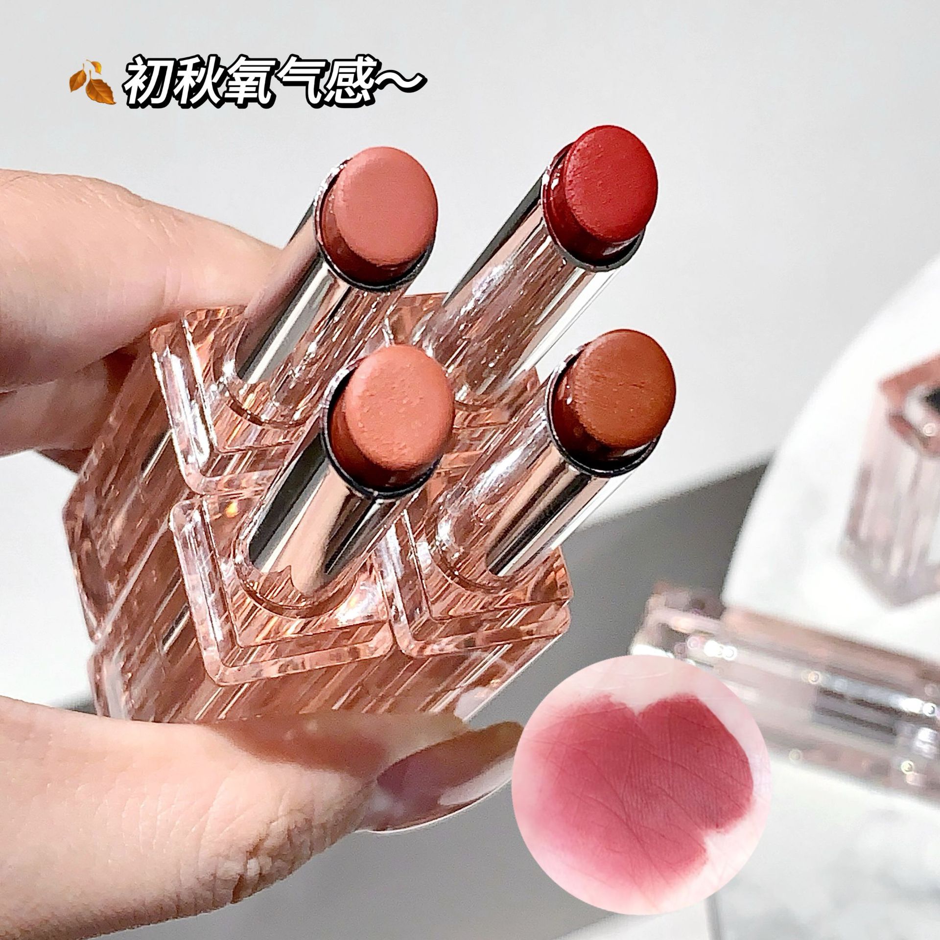 LEEINTO Binding Happy Soft Mist Lipstick, brillo mate, invierno, blanqueamiento, color, maquillaje, lápiz labial al por mayor image 5