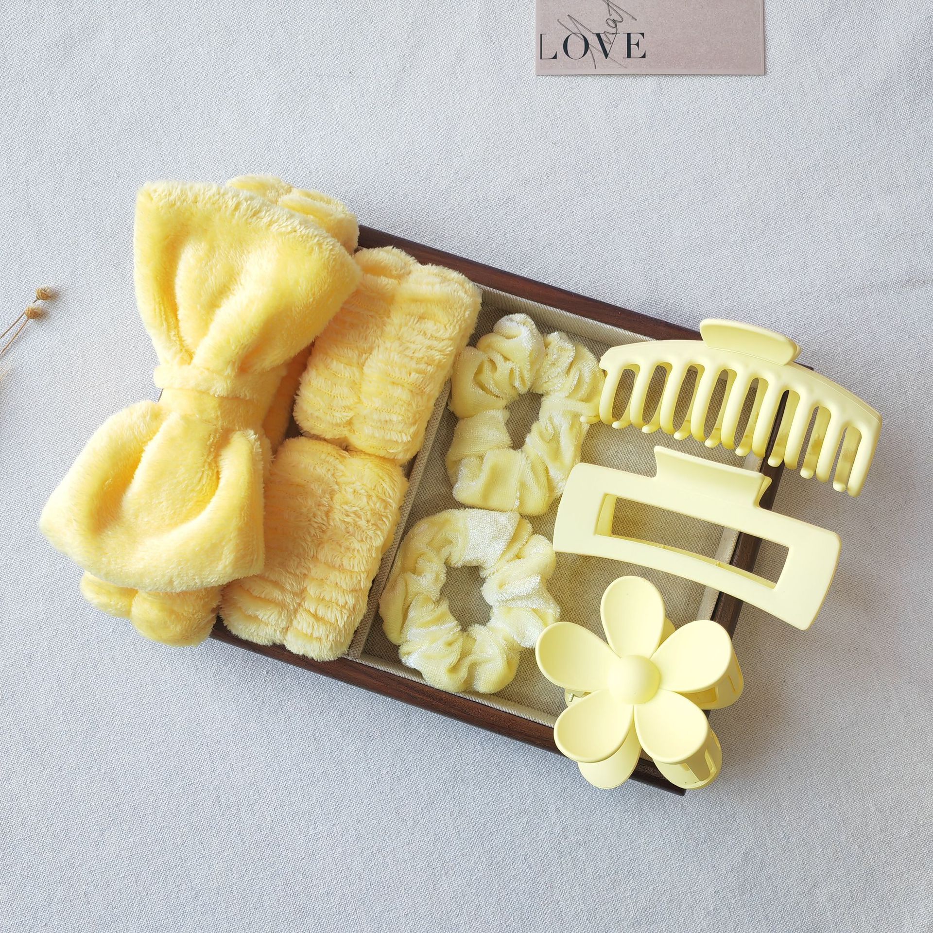 Explosiones transfronterizas de lavado de cara correa de muñeca correa de cabello 8 piezas conjunto lavado medio correa de cabello correa de cabello anillo de intestino grueso adornos para el cabello