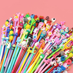 Cute cartoon gel pen creative animation pen black water-based pen fresh girl pen male and female student pen wholesale