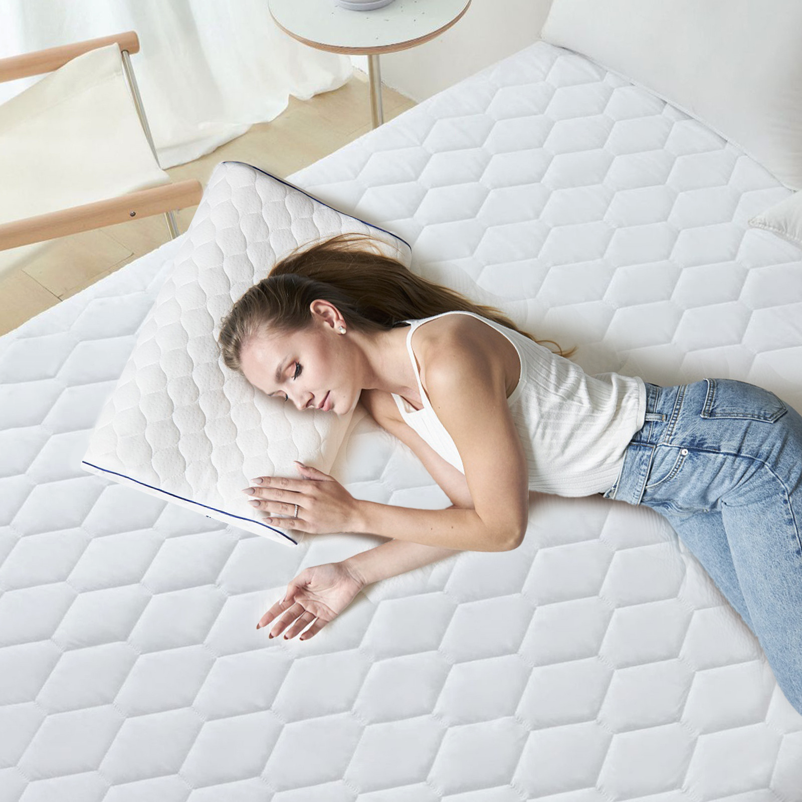 Cubierta de cama acolchada, sábana impermeable, barrera urinaria, antiincrustante, funda de colchón impermeable, cubierta protectora, venta al por mayor transfronteriza